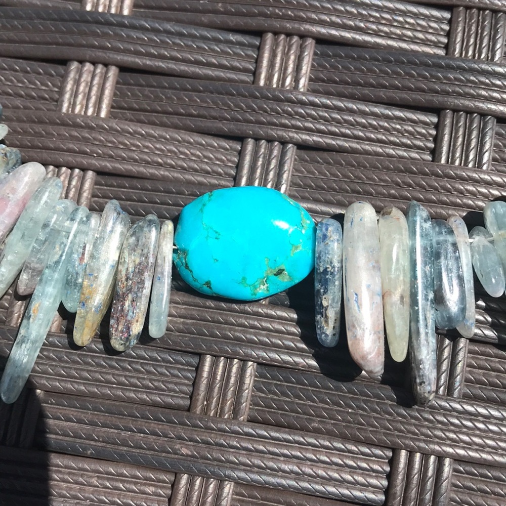 Handmade Genuine Turquoise Statement Necklace - Picture 5 of 9